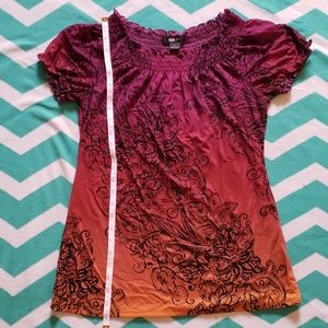 *LAST CHANCE* Style&Co Sunset Colored Ruffle Tee